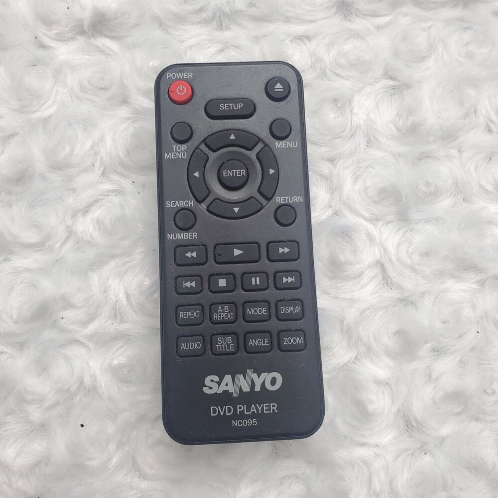 Sanyo NC095 DVD Player Remote Control OEM Black Handheld Infrared